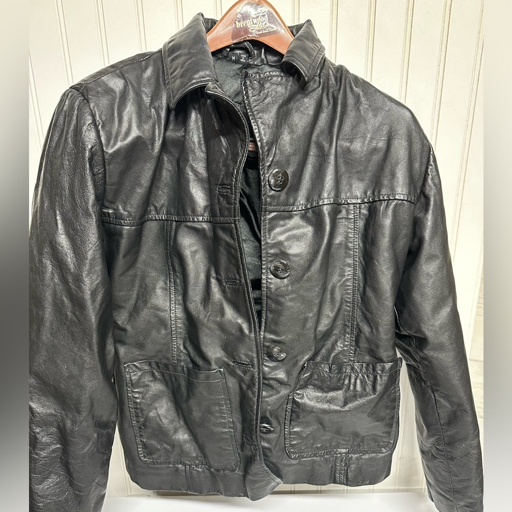Vintage 90s Kc Direct 100% Leather Jacket Men’s M